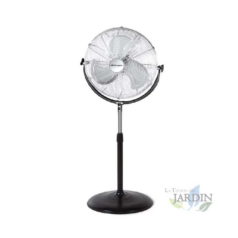  Orbegozo industrial floor fan, metal blades, 3 fan speeds, 135W.