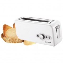 Grille-pain automatique 1300W Electrotek, Toaster compact 1 fente jusqu'à 4 tranches, Grille-pain électrique, blanc