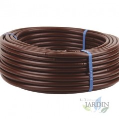 16mm drip irrigation pipe, 33cm brown, 25 meters