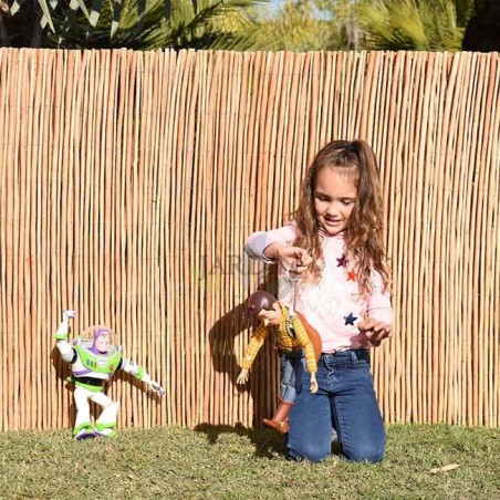 Vime natural descascado de 1,5 x 5 m para ocultação, sombra ou delimitação do seu jardim