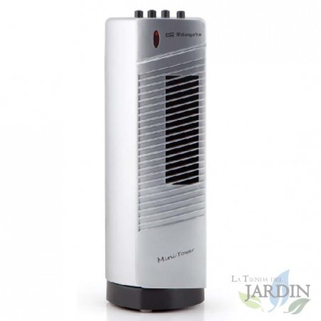 Ventilador de torre Orbegozo Mini, 30 W, cinza e preto | Ventilador compacto | Ar fresco