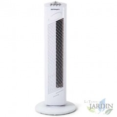 Ventilador de torre oscilante Orbegozo, 3 velocidades, temporizador, silencioso, alça de transporte, 45 W.