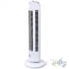 Ventilador de torre oscilante, 3 velocidades, temporizador, silencioso, alça de transporte, 45 W | Fresh Air