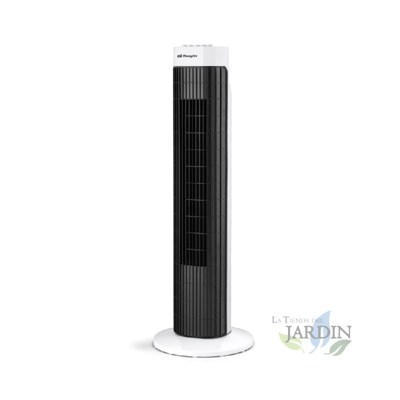 Ventilateur tour Orbegozo TW0750 avec minuterie, 3 vitesses de ventilation, mouvement oscillant et 45W de puissance