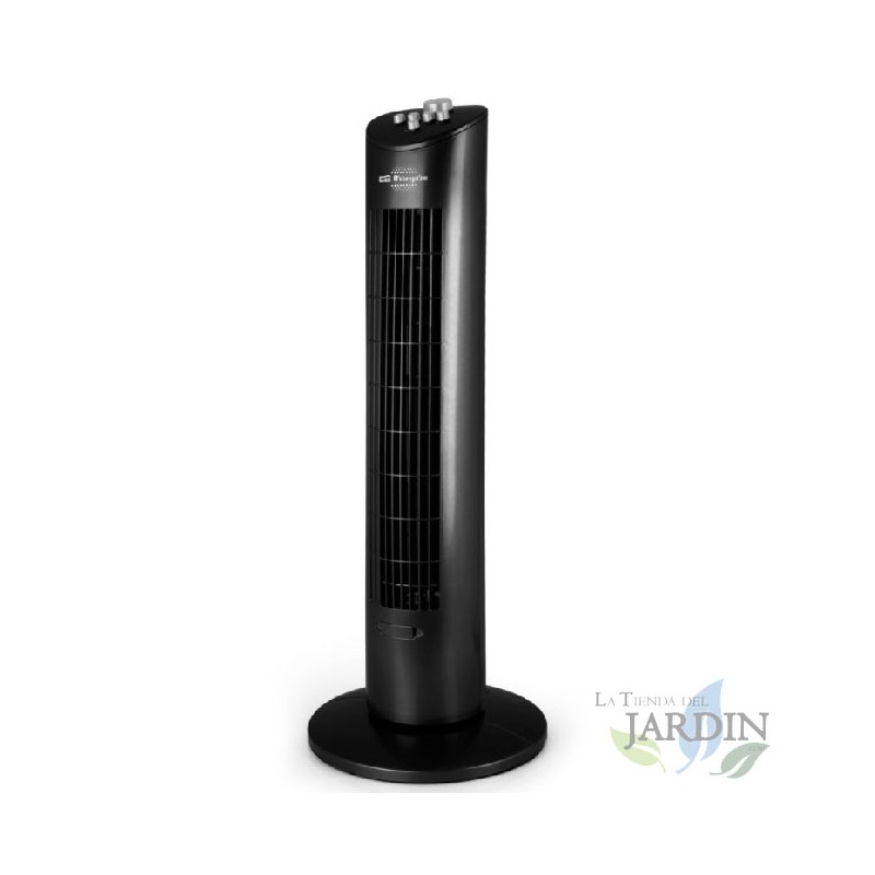 Ventilateur colonne Orbegozo TW0800 avec minuterie, plateau pour Essences, 3 Vitesses, mouvement oscillant, 60W