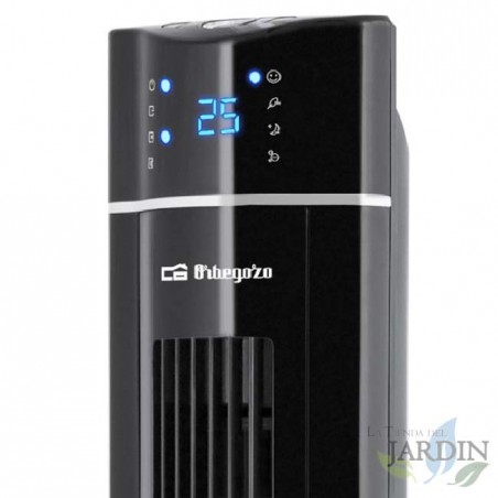 Ventilador de torre iônico Orbegozo com controle remoto, 60 W, painel frontal de LED
