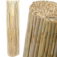 Canisse naturelle fendue pour jardin 1 x 5 m. Canisse en Roseau Nature pour l'occultation, la délimitation ou l'ombrage