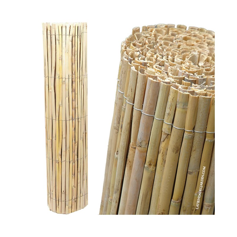 Canisse naturelle fendue pour jardin 1 x 5 m. Canisse en Roseau Nature pour l'occultation, la délimitation ou l'ombrage