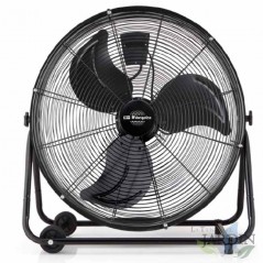 Ventilatore industriale Orbegozo, 150 W, 3 velocità, diametro elica 60 cm, ruote per il trasporto, nero.