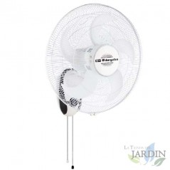 Ventilador de parede Orbegozo, 5 pás, 3 velocidades de ventilação, cabeça inclinável, oscilante, 80 W.