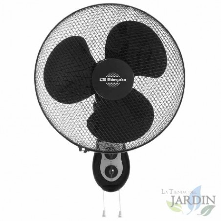 Ventilateur Mural Orbegozo WF0141, Oscillant, 3 Vitesses, Minuterie, Pales 40 cm, 40W