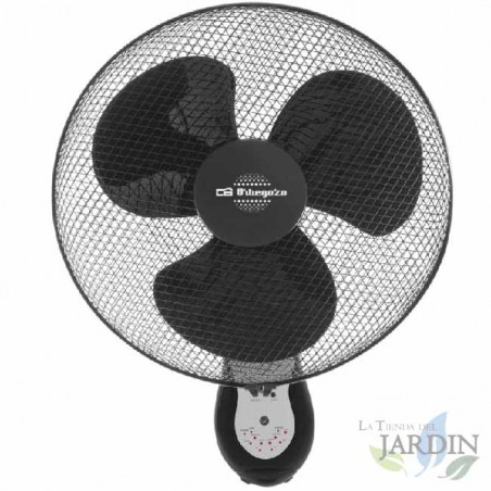 Ventilateur Mural Orbegozo WF0243, Oscillant, 3 Modes, Télécommande, Minuterie, Pales 40 cm, 40W