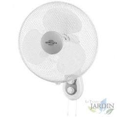 Ventilateur mural Orbegozo WF0139, oscillant, 3 vitesses, minuterie, tête inclinable, blanc