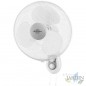 Ventilador de pared Orbegozo, oscilante, 3 velocidades, temporizador, cabezal inclinable, blanco.