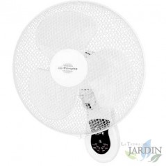 Ventilador de parede Orbegozo, controle remoto, 3 velocidades, 40 W.