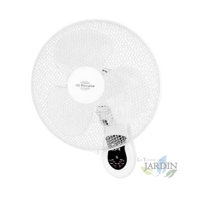 Ventilador de parede Orbegozo, controle remoto, 3 velocidades, 40 W.