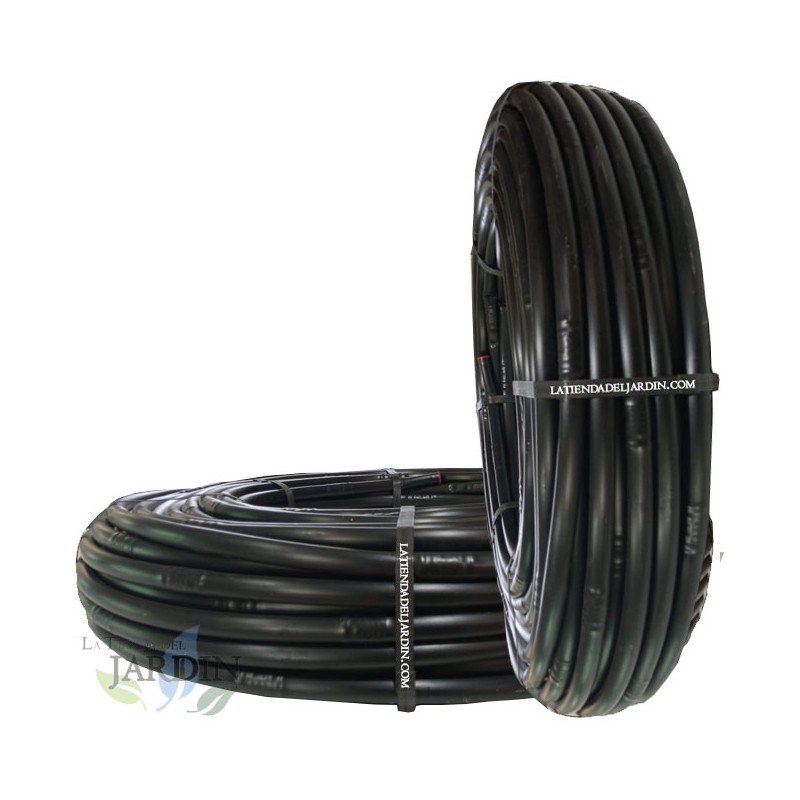 16 mm schwarzes Tropfbewässerungsrohr, Tropfer alle 33 cm, 200 Meter