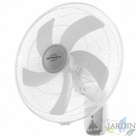 Ventilador de parede Orbegozo, 5 pás, 45 cm, 3 velocidades, oscilante, 55 W | Ventilador de parede