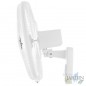 Ventilatore da parete. 5 pale. Diametro 45 cm. 3 velocità. Testa oscillante multi-orientabile. Potenza 55 W Ventilatore da parete. 5 pale. Diametro 45 cm. 3 velocità. Testa oscillante multi-orientabile. Potenza 55 W