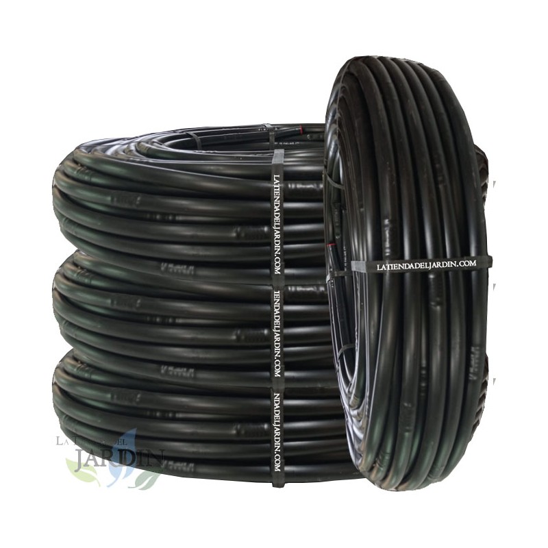 Tubo de irrigação por gotejamento de 16 mm | Tubo com gotejadores a cada 33 cm | Tubo de gotejamento de 16 mm, 400 metros, preto