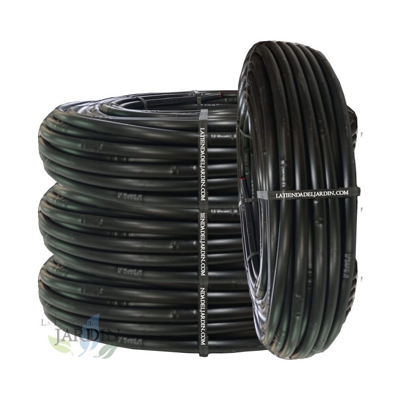Tubo de irrigação por gotejamento de 16 mm | Tubo com gotejadores a cada 33 cm | Tubo de gotejamento de 16 mm, 400 metros, preto