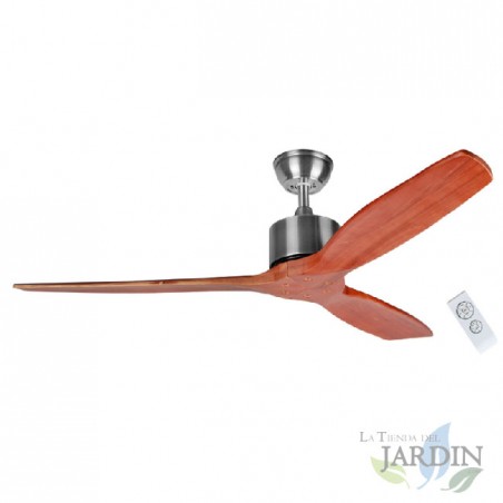 Deckenventilator mit Flügeln aus Orbegozo-Naturholz, Fernbedienung, 70 W.