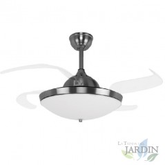 Ventilatore da soffitto Orbegozo, 3 pale retrattili, luce LED, telecomando [Classe di efficienza energetica A+]