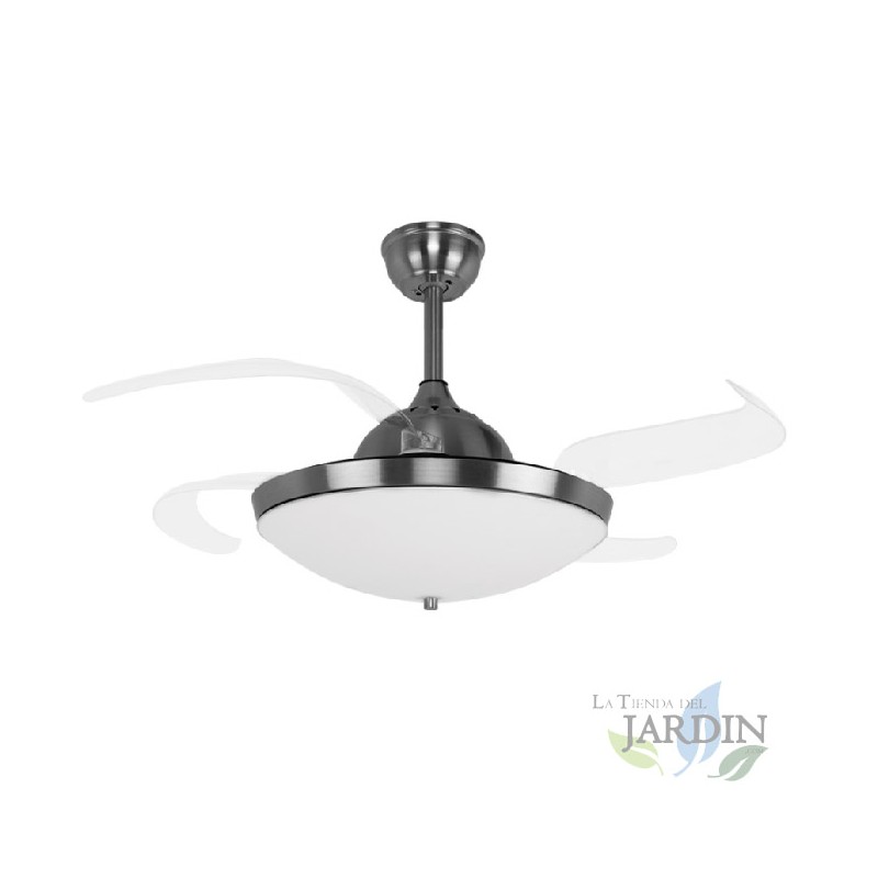 Ventilateur de plafond Orbegozo, 3 pales rétractables, lumière LED, télécommande A+, CP105105