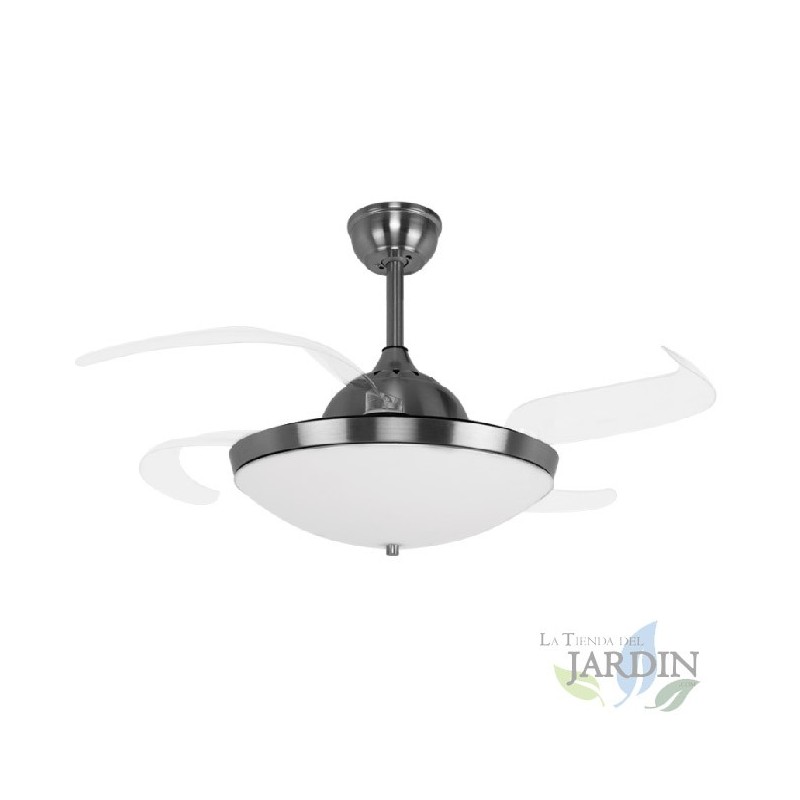 Ventilador de teto Orbegozo, 3 pás retráteis, luz LED, controle remoto [Clase de eficiencia energética A+]
