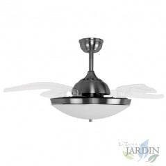 Ventilatore da soffitto Orbegozo, 3 pale retrattili, luce LED, telecomando [Classe di efficienza energetica A+]