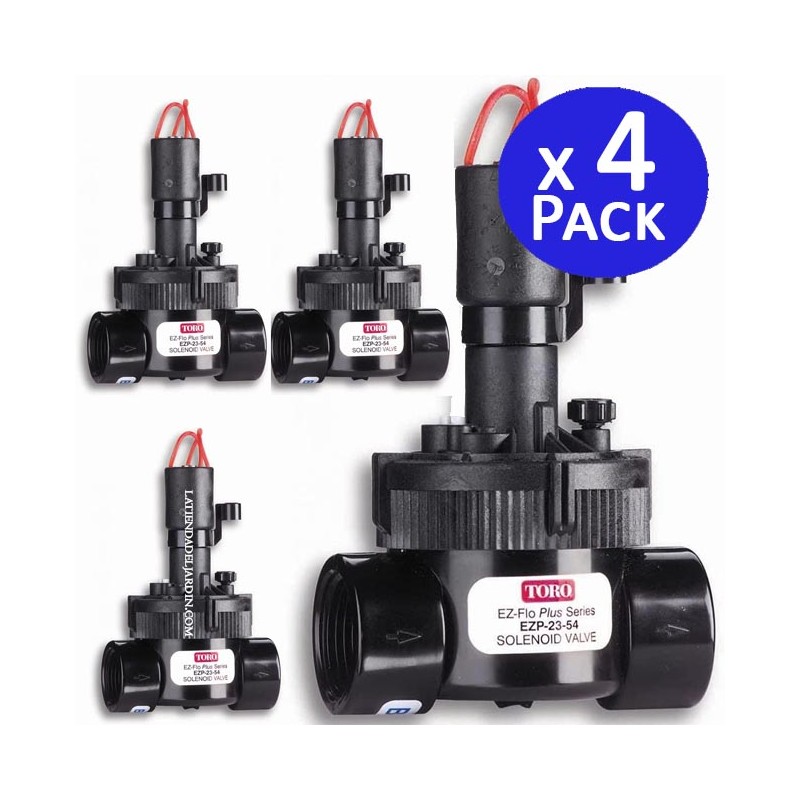 4 x Électrovanne d'arrosage 1'' 24V Toro EXFLO, pour les programmeurs 24V