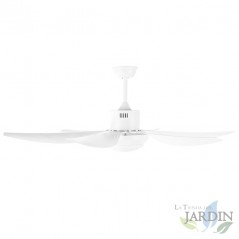  Deckenventilator, 6 ABS-Flügel, Fernbedienung, 3-Ton-LED-Licht, 5 Geschwindigkeiten, Timer