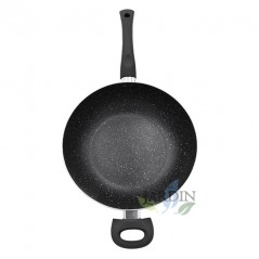 Wok anti-adhésif avec couvercle, woks de 20 cm