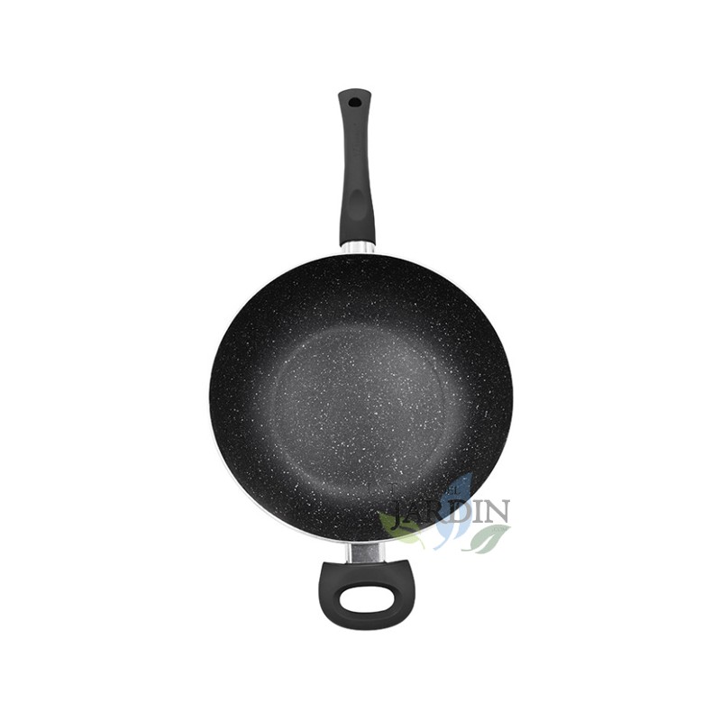 Wok anti-adhésif avec couvercle, woks de 20 cm