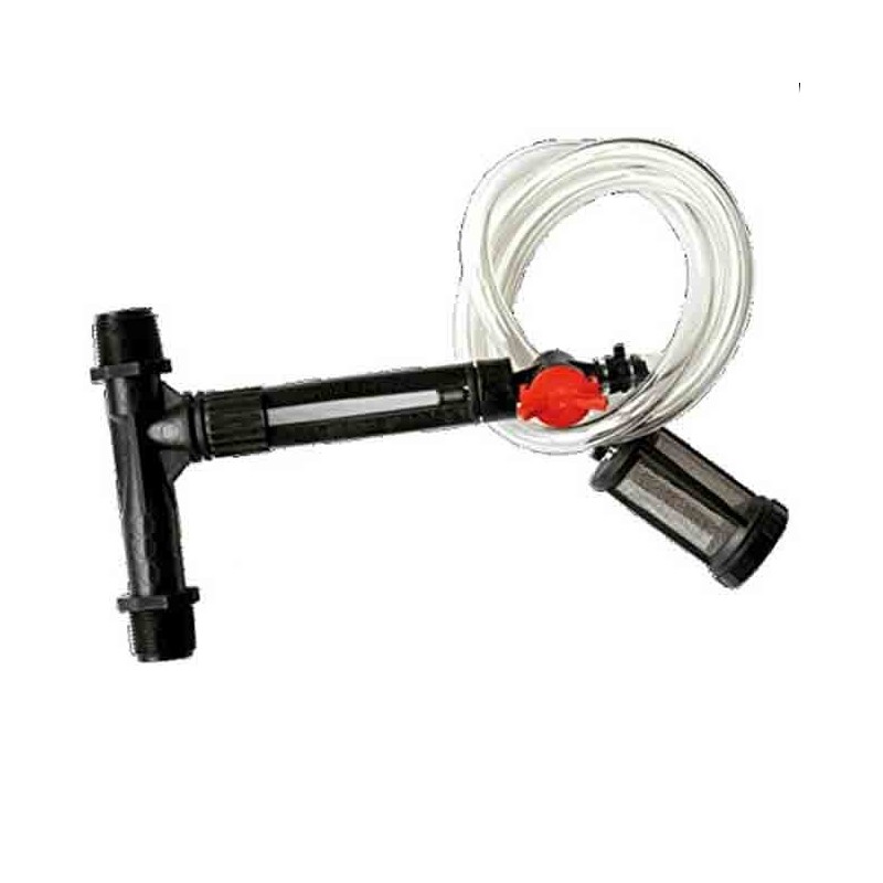 Regulierbarer Venturi-Düngereinjektor mit Durchflussmesser 32Ø, Innengewinde 1'', für den Einsatz in 32mm Rohren. Regulierbarer Venturi-Düngereinjektor mit Durchflussmesser 32Ø, Innengewinde 1'', für den Einsatz in 32mm Rohren.