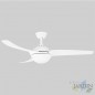 Ventilatore da soffitto con luce LED, 3 velocità, 60W, colore bianco [Classe di efficienza energetica A+]