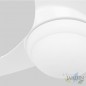  Deckenventilator mit LED-Licht, 3 Geschwindigkeiten, 60 W, weiße Farbe [Energieklasse A+]