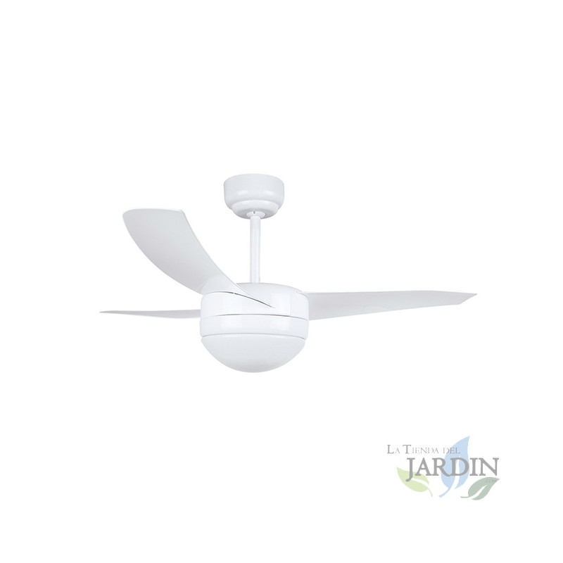 Ventilatore da soffitto con telecomando e luce Orbegozo, 3 pale, bianco. Ventilatore da soffitto con telecomando e luce Orbegozo, 3 pale, bianco.