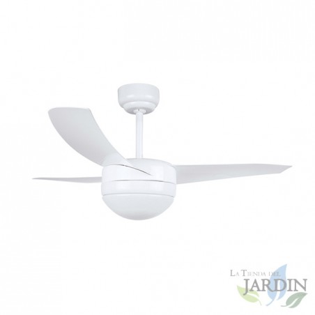 Ventilateur de plafond avec télécommande et lumière Orbegozo, 3 pales, blanc, CP88105