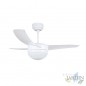 Ventilateur de plafond avec télécommande et lumière Orbegozo, 3 pales, blanc, CP88105