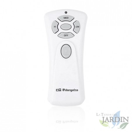 Ceiling fan with remote control and light Orbegozo, 3 blades, white.