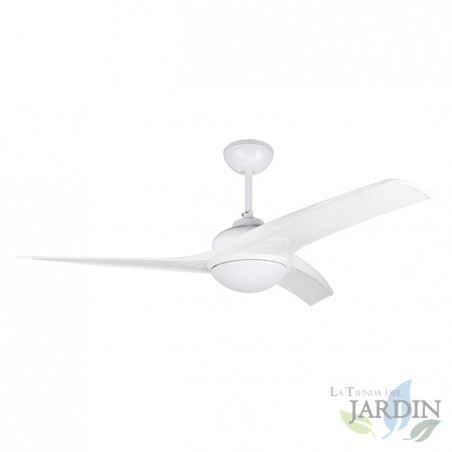  Orbegozo Deckenventilator mit Licht und Fernbedienung, 3 Flügel, 3 Geschwindigkeiten, weiß.