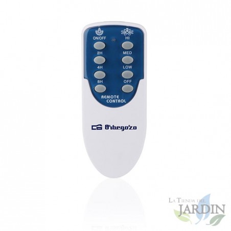 Ventilatore da soffitto Orbegozo con luce e telecomando, 3 pale, 3 velocità, bianco.