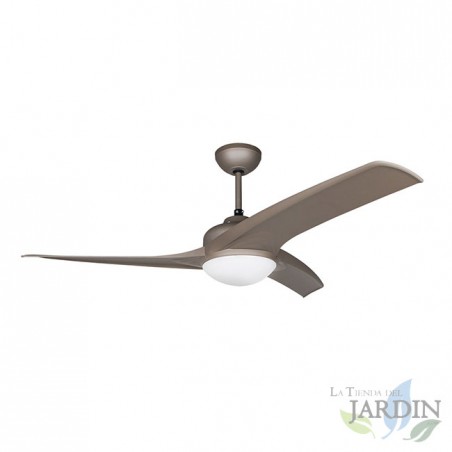 Ventilateur de plafond Orbegozo avec lumière et télécommande, minuterie, marron, CP89132