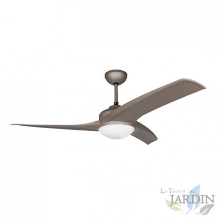 Ventilatore da soffitto con luce e telecomando, timer, marrone.