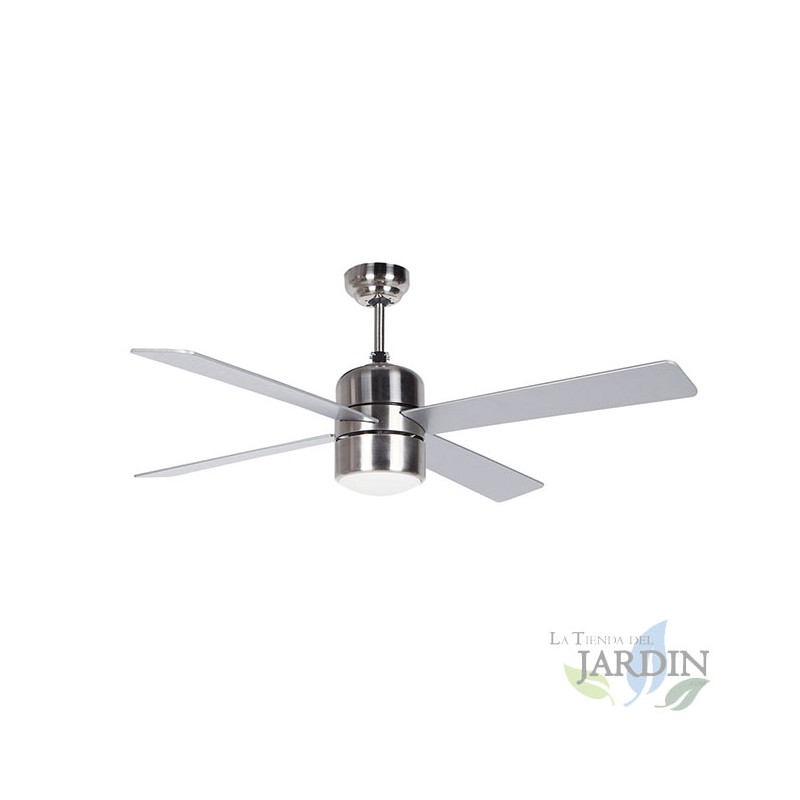 Ventilateur de plafond Orbegozo avec lumière et télécommande, 4 pales, 3 vitesses, argent, CP72120 Ventilateur de plafond Orbegozo avec lumière et télécommande, 4 pales, 3 vitesses, argent, CP72120