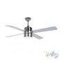 Orbegozo ceiling fan with light and remote control, 4 blades, 3 speeds, silver.  Orbegozo ceiling fan with light and remote control, 4 blades, 3 speeds, silver.