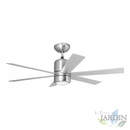 Ceiling fan with light and remote control, 6 blades, 65 W, 3 speeds