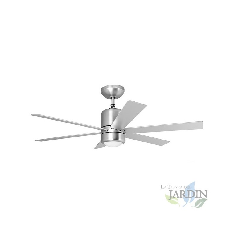 Ventilador de teto com luz e controle remoto, 6 pás, 65 W, 3 velocidades