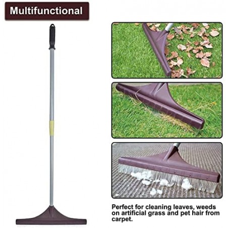 Spazzola estensibile da 0,68 a 1,22 m per la pulizia dell'erba sintetica. Adatta a qualsiasi tipo di prato.